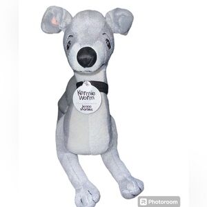 RARE 2013 Jenna Marbles Kermie Worm 8" Plush Greyhound Squeak Toy Dog w/ Tag